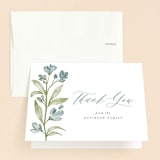 "Bloom" - Baptism and Christening Thank You Cards in Bluebird by Heather Cairl - Front