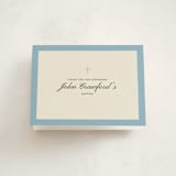 "Chapel" - Baptism and Christening Thank You Cards in French Blue by Megan Davis - Front