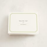 "Gramercy" - Baptism and Christening Thank You Cards in Pear by Megan Davis - Front