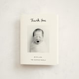 "Cursive" - Baptism and Christening Thank You Cards in Snow by AK Graphics - Front