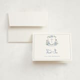 "Sweethearts" - Baptism and Christening Thank You Cards in Periwinkle by Design Lotus - Card with Envelope