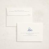 "Dreamy Toile" - Baptism and Christening Thank You Cards in Blueberry by Teju Reval - FREE Recipient Addressing