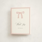 "Dainty Garden" - Baptism and Christening Thank You Cards in Blush by Paper Raven Co. - Front