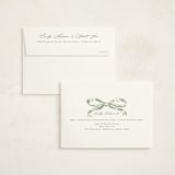 "Big Bow" - Baptism and Christening Thank You Cards in Mint by Teju Reval - FREE Recipient Addressing