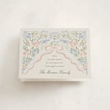 "Floral Frame.." - Baptism and Christening Thank You Cards in Rose Mist by Vera Lim - Front