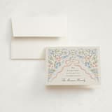 "Floral Frame.." - Baptism and Christening Thank You Cards in Rose Mist by Vera Lim - Card with Envelope