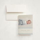 "folk frame" - Baptism and Christening Thank You Cards in Sky by Anastasia Makarova - Card with Envelope