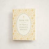 "Calico" - Baptism and Christening Thank You Cards in Daffodil by Heather Schertzer - Front