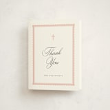 "Frame and Verse" - Baptism and Christening Thank You Cards in Rosebud by Olivia Raufman - Front