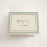 "Country Nostalgia" - Baptism and Christening Thank You Cards in Eucalyptus by Corinne Malesic - Front
