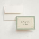 "Country Nostalgia" - Baptism and Christening Thank You Cards in Eucalyptus by Corinne Malesic - Card with Envelope