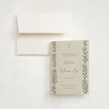 "Flora" - Baptism and Christening Thank You Cards in Navy by Lottie Aldarwish - Card with Envelope