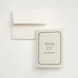 "Graceful" - Baptism and Christening Thank You Cards in Cotton by Stacy Maalouf - Card with Envelope