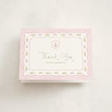 "Preppy garden" - Baptism and Christening Thank You Cards in Watermelon by Creo Study - Front
