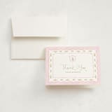"Preppy garden" - Baptism and Christening Thank You Cards in Watermelon by Creo Study - Card with Envelope