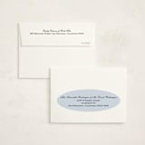 "Lace Oval" - Baptism and Christening Thank You Cards in Powder by Studio Suku - FREE Recipient Addressing