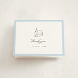 "Modern Chapel" - Baptism and Christening Thank You Cards in Sky by Jennifer Lew - Front