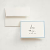 "Modern Chapel" - Baptism and Christening Thank You Cards in Sky by Jennifer Lew - Card with Envelope