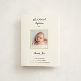 "Photo Framed" - Baptism and Christening Thank You Cards in Sage by Sherley Ferreira - Front