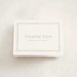 "Cross Stitch" - Baptism and Christening Thank You Cards in Jade by Becky Nimoy - Front