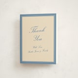 "Minimal Baptism" - Baptism and Christening Thank You Cards in Denim by Pixel and Hank - Front