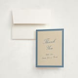 "Minimal Baptism" - Baptism and Christening Thank You Cards in Denim by Pixel and Hank - Card with Envelope