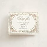 "Wildflower Frame" - Baptism and Christening Thank You Cards in Rose by Jenna Holcomb - Front