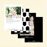 "Joint" - Children's Birthday Party Invitations in Ink by Hudson meet Rose - Back of Card Options