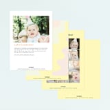 "Bday Twins" - Children's Birthday Party Invitations in Creamsicle by Baumbirdy - Back of Card Options