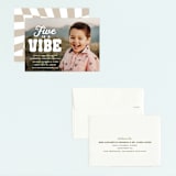 "Vibe" - Children's Birthday Party Invitations in Cloud by Jessie Steury - Assembled