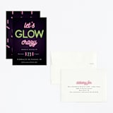 "Glow" - Children's Birthday Party Invitations in Lazer Green by Hudson meet Rose - Assembled