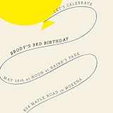 "Balloon" - Children's Birthday Party Invitations in Cream by Baumbirdy - Detail