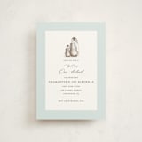 "Penguins" - Children's Birthday Party Invitations in Ice by Teju Reval - Front