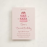 "vintage birthday cake" - Children's Birthday Party Invitations in Blush by Cass Loh - Front