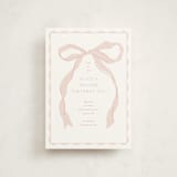 "Framed Bow" - Children's Birthday Party Invitations in Blush by Baumbirdy - Front