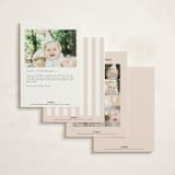 "Framed Bow" - Children's Birthday Party Invitations in Blush by Baumbirdy - Back of Card Options