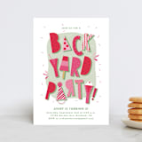 "Backyard Party" - Children's Birthday Party Invitations in Watermelon by Tatiana Nogueiras - Front