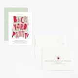 "Backyard Party" - Children's Birthday Party Invitations in Watermelon by Tatiana Nogueiras - Assembled