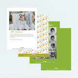 "Tea Party" - Children's Birthday Party Invitations in Mint by Nazia Hyder - Back of Card Options