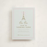 "Ooh La La" - Children's Birthday Party Invitations in Menthe by mo kelley - Front