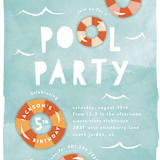"Pool Party" - Children's Birthday Party Invitations in Palm Springs by Robert and Stella - Detail