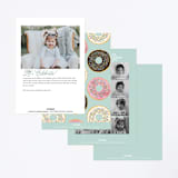 "Everyone Loves Donuts" - Children's Birthday Party Invitations in Neptune by Kerry Doyle - Back of Card Options
