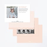 "Modern girl" - Children's Birthday Party Invitations in Blush by Stacey Meacham - Back of Card Options