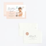 "Modern girl" - Children's Birthday Party Invitations in Blush by Stacey Meacham - Assembled