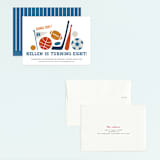 "Game Day" - Children's Birthday Party Invitations in Navy by Jessie Steury - Assembled