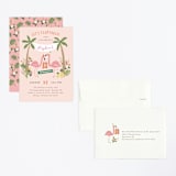 "Let's flamingle!" - Children's Birthday Party Invitations in Cotton Candy by Jennifer Wick - Assembled