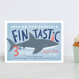 "Shark Tank" - Children's Birthday Party Invitations in Sky by Karidy Walker - Front