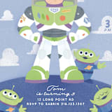 "Disney and Pixar's Lightyear" - Children's Birthday Party Invitations in Bluebell by Sabrin Deirani - Detail