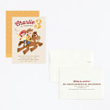 "Disney and Pixar's Cowboy Friends" - Children's Birthday Party Invitations in Vanilla by Jessie Steury - Assembled