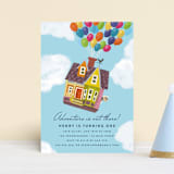 "Disney and Pixar's Adventure is Out There!" - Children's Birthday Party Invitations in Sky by Brooke Chandler - Front